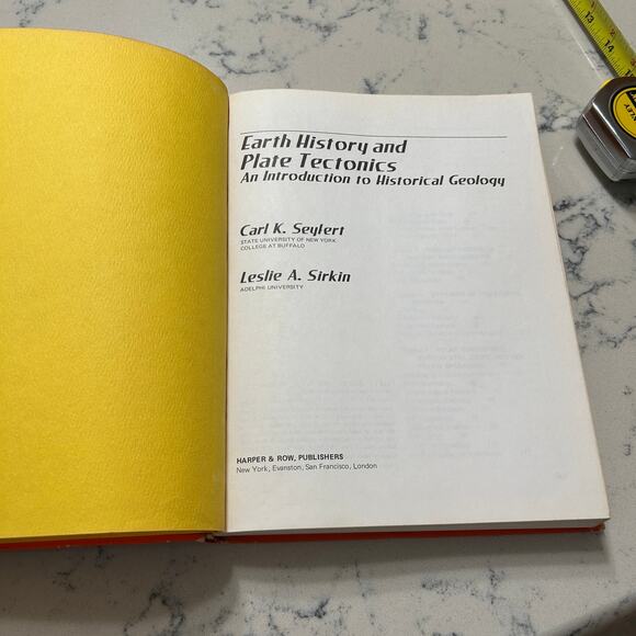 Earth History and Plate Tectonics, Seyfert and Sirkin, 1973, Orange Hardcover - Picture 3 of 15